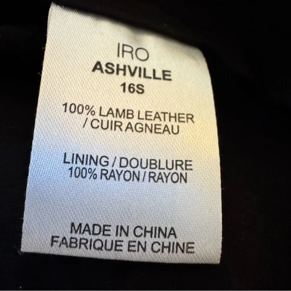 IRO Ashville Leather Jacket in Red Size 34 (XS) - Picture 3 of 4